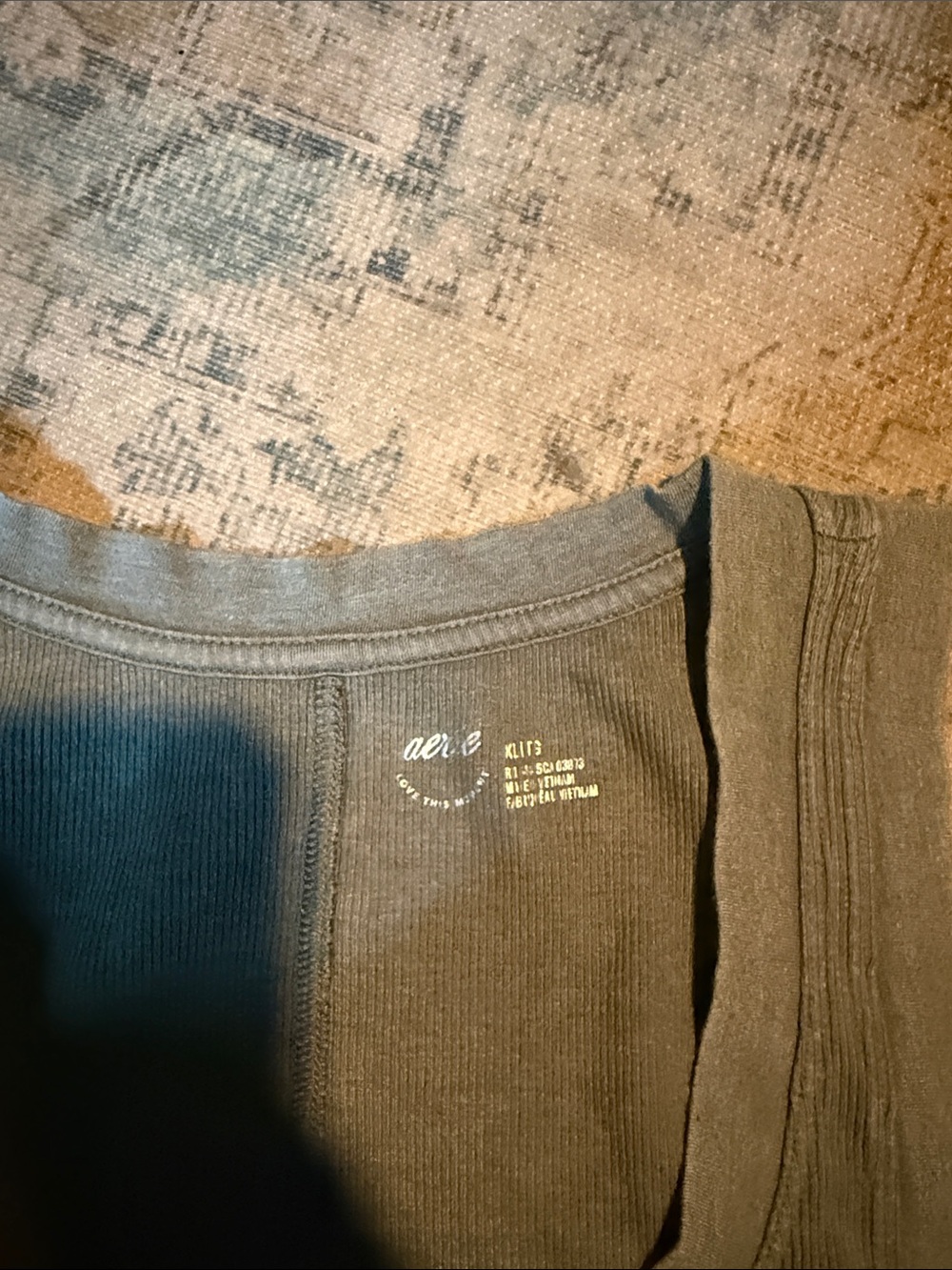 aerie Olive Ribbed Racerback Tank - Picture 2 of 3